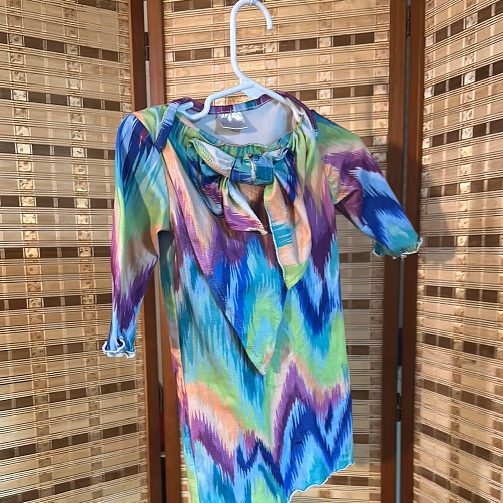 Colorful Zigzag Patterned Dress
